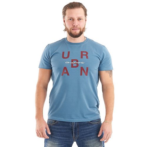 Футболка с принтом Summer. URBAN collection. Blue-Gray. Man 
