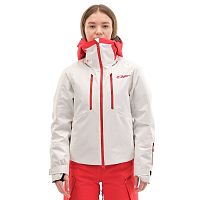 Куртка горнолыжная утепленная Gravity Premium WOMAN Gray-Red Fluo 