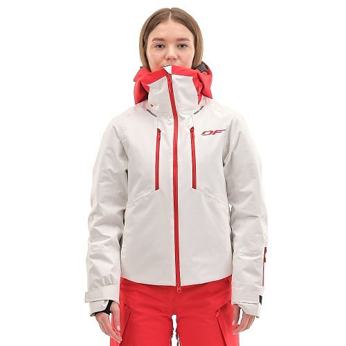 Куртка горнолыжная утепленная Gravity Premium WOMAN Gray-Red Fluo 