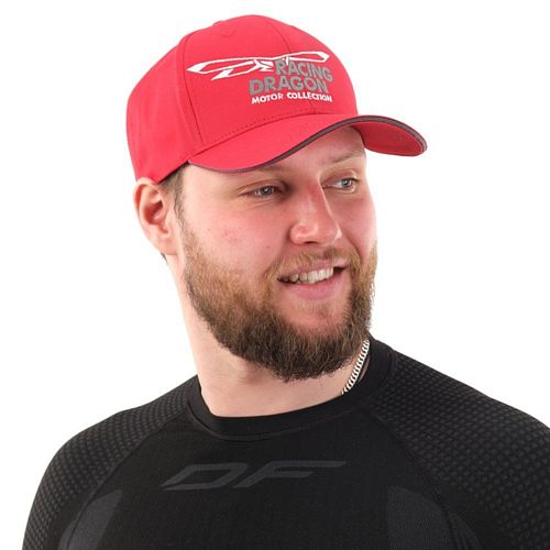 Бейсболка Classic DF Red-Grey Racing Dragon D-fly (Изогнутый козырек) 