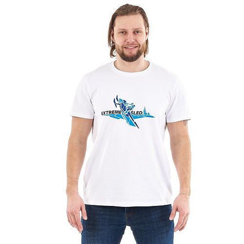 Футболка с принтом Snow Extreme Sled. White M                    