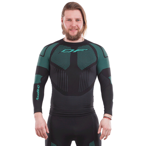 Термофутболка DF 3DTHERMO GREEN с длинным рукавом