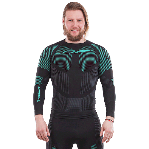 Термофутболка DF 3DTHERMO GREEN с длинным рукавом 