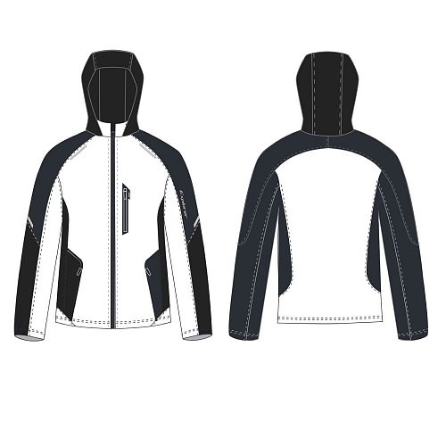 Куртка с капюшоном EXPLORER 2.0 Man Black - White 2024 