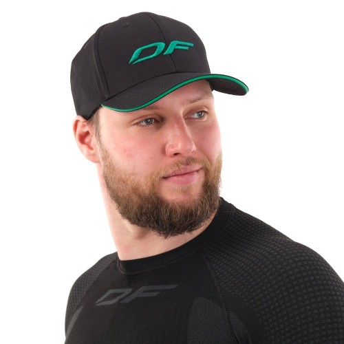 Бейсболка Classic DF Black-Green (Изогнутый козырек) фото 5