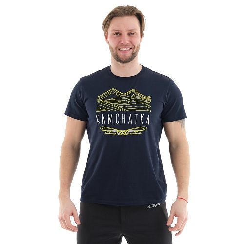 Футболка с принтом Kamchatka цвет синий (M) 