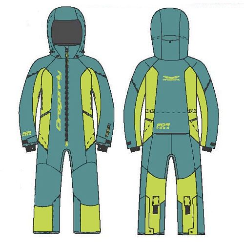 Комбинезон утепленный GRAVITY Teenager Dark Green - Lime 