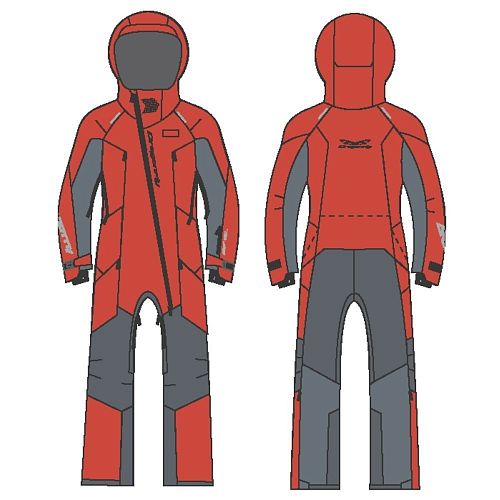 Комбинезон GRAVITY 2.0 Woman Red - Grey 