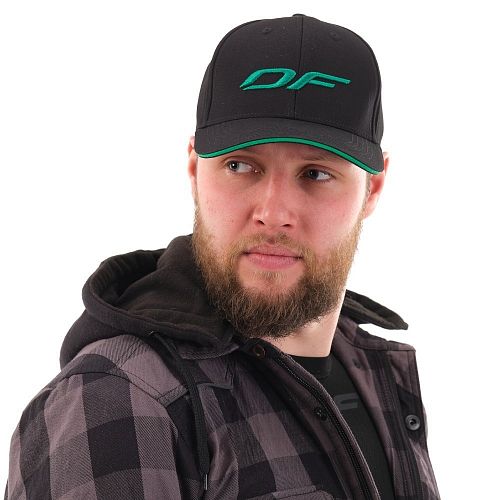 Бейсболка Classic DF Black-Green (Изогнутый козырек) 