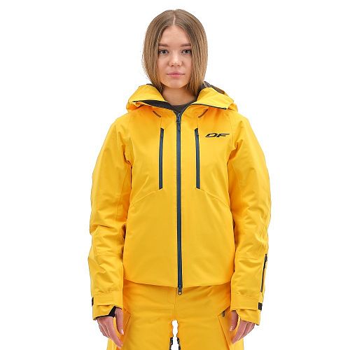 Куртка горнолыжная утепленная Gravity Premium WOMAN Yellow-Dark Ocean 