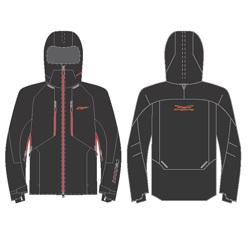 Куртка горнолыжная утепленная GRAVITY Man Black - Red 