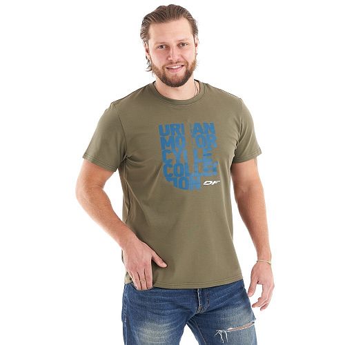 Футболка с принтом. Summer. U - collection. Khaki. M 
