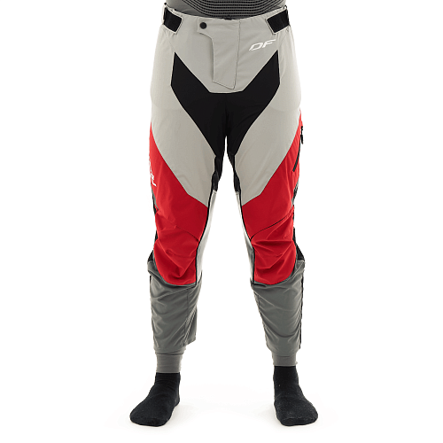 Брюки Эндуро Freeride DF Grey-Red 2022 (Короткие) 