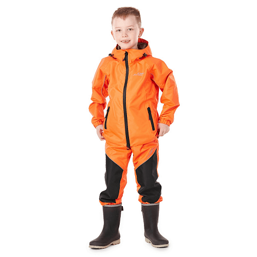 Детский комплект дождевой (куртка, брюки) EVO Kids ORANGE (мембрана) 