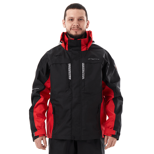Мембранная куртка QUAD PRO Black - Red 2023                    